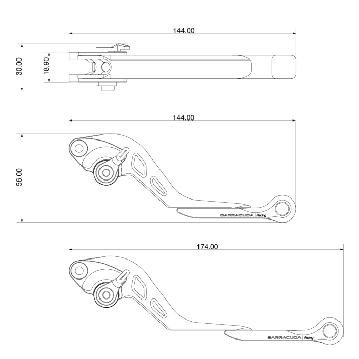Kawasaki Barracuda Motorcycle Brake Clutch Lever Kit